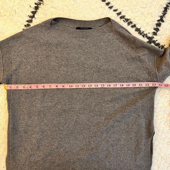 ALLSAINTS Tara Cashmere & Wool Sweater in Fawn Gray sz S 338$ NWOT - Picture 3 of 6